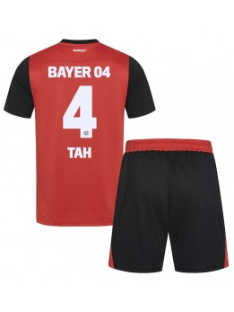 Bayer Leverkusen Jonathan Tah #4 Replika Hemmakläder Barn 2024-25 Kortärmad (+ byxor)